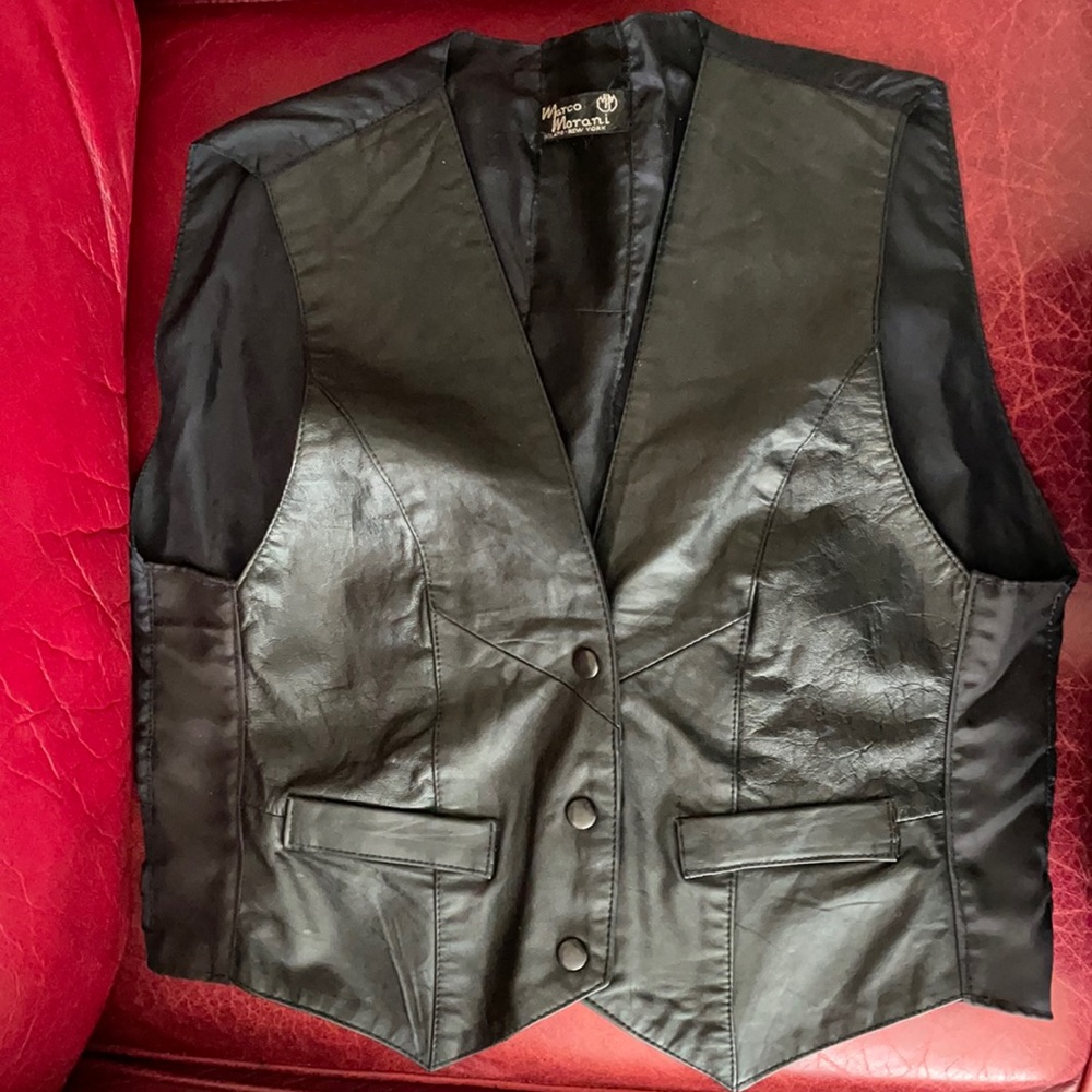 Marco Morani, Milan New York, Leather Front Vest